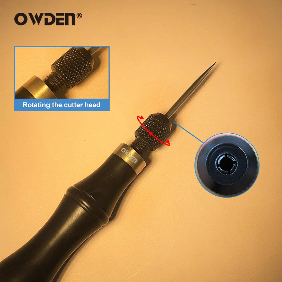 OWDEN 4 in 1 Awl Leather Sewing Tool Set Repairing Stitching Supplies Sewing Kit 4 in 1 Sewing Awl Kit