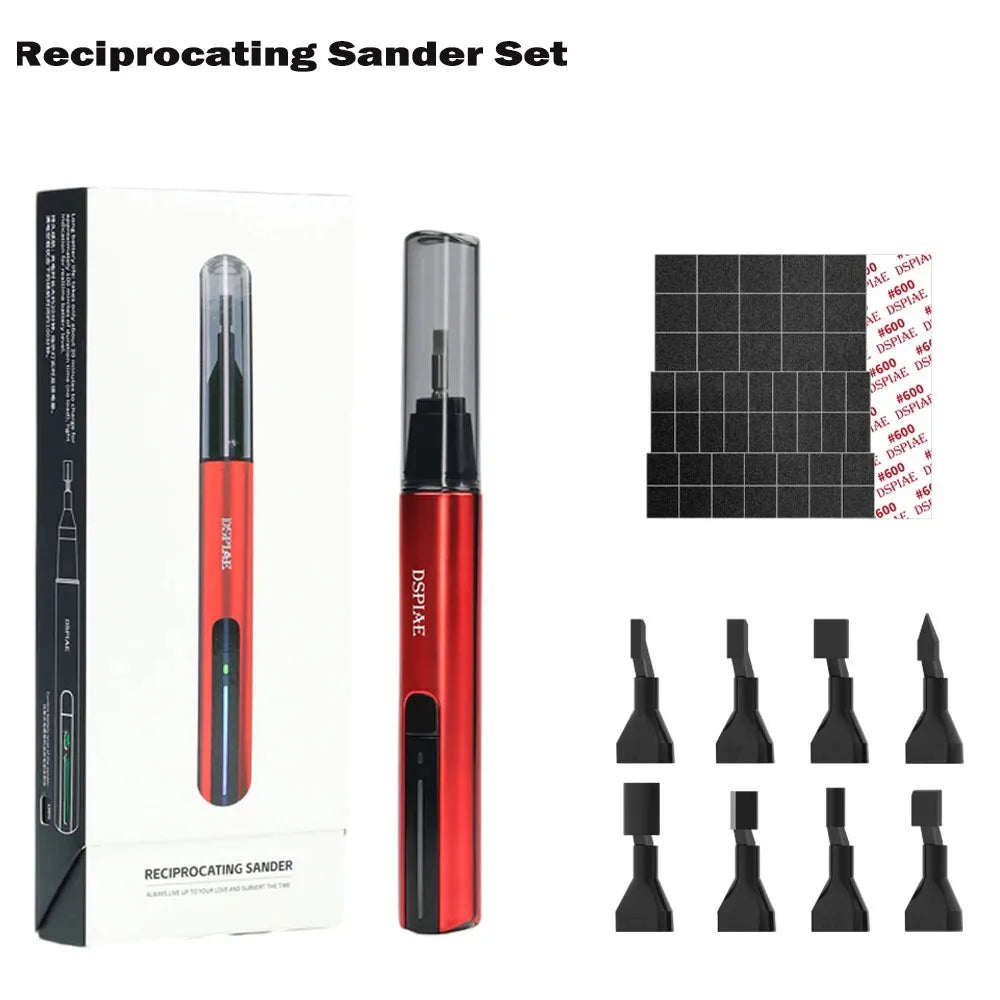 DSPIAE ES-A Reciprocating Sander DIY Electric USB Charge Grinding Pen Plastic Model Sanding Heads Sandpaper Military Craft Tools