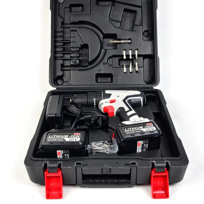 20V 10mm Electric Impact Drill Cordless Drill Electric Screwdriver DIY Driver Power Tool for 18V 20V Battery pin