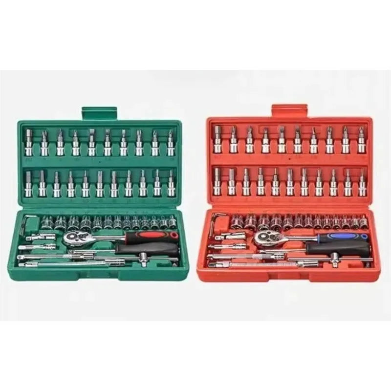 46-Piece Socket Wrench Set Car Motorcycle Auto Protection Set Household Xiaofei Hardware Tools Combination Set