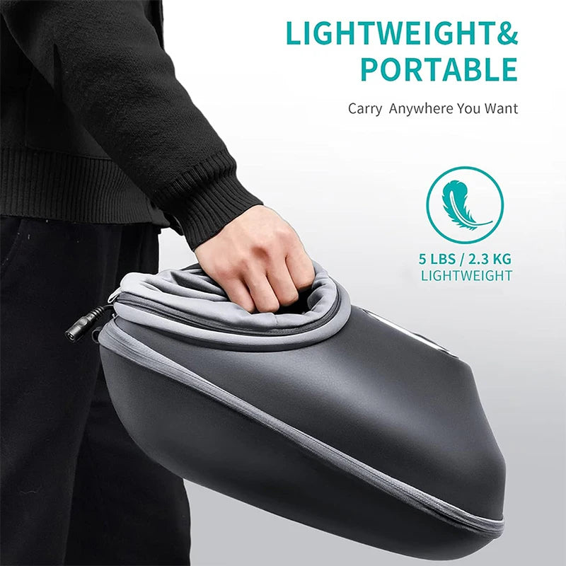 Nekteck Foot Massager Heating Therapy Air Compression Shiatsu Knead Roller Muscle Relaxation Electric Foot Massage Machine