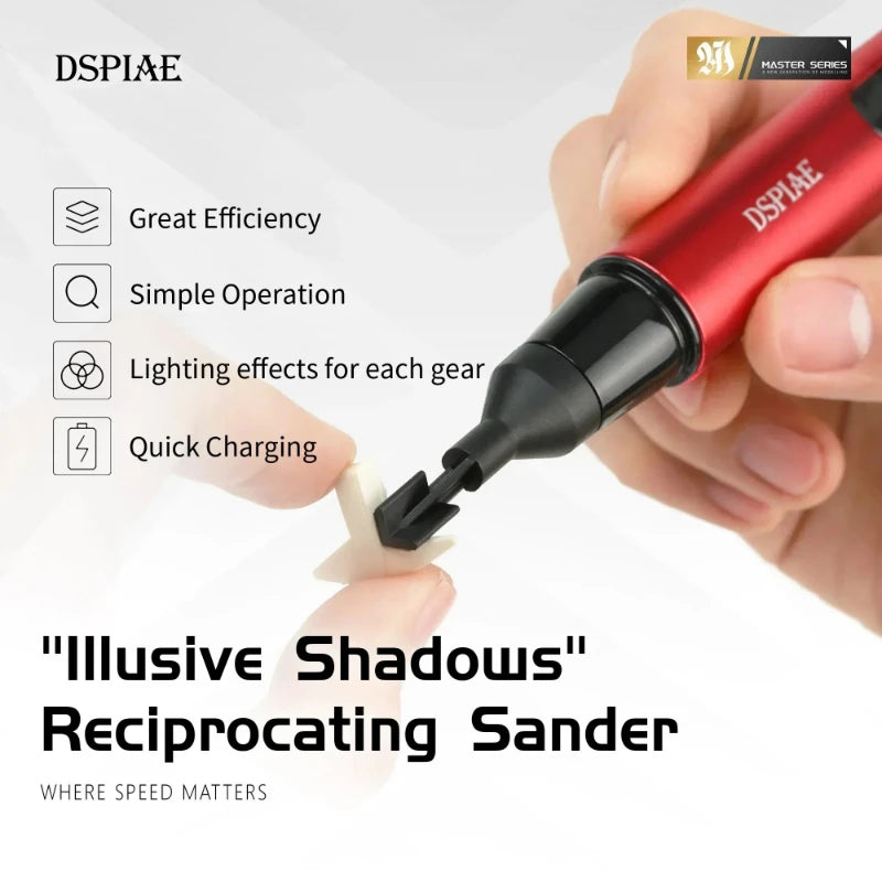 DSPIAE ES-A Reciprocating Sander DIY Electric USB Charge Grinding Pen Plastic Model Sanding Heads Sandpaper Military Craft Tools